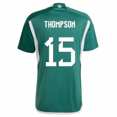 Kandiny Kinder Nordirland Jordan Thompson #15 Grün Heimtrikot Trikot 24-26 T-Shirt