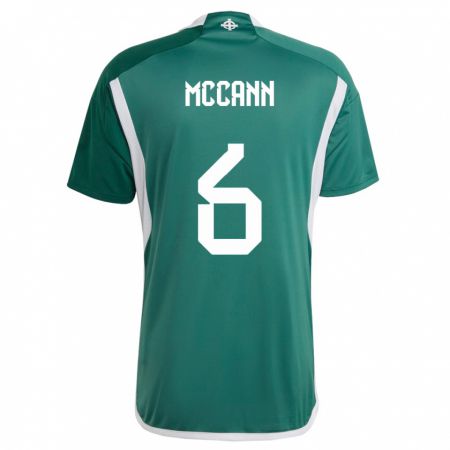 Kandiny Kinder Nordirland Charlie Mccann #6 Grün Heimtrikot Trikot 24-26 T-Shirt