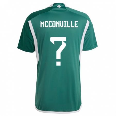 Kandiny Kinder Nordirland Ruairi Mcconville #0 Grün Heimtrikot Trikot 24-26 T-Shirt