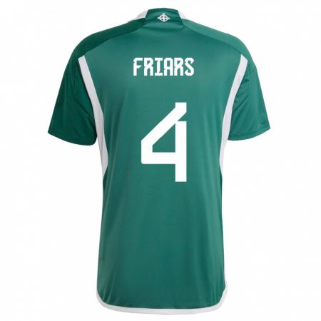 Kandiny Kinder Nordirland Alfie Friars #4 Grün Heimtrikot Trikot 24-26 T-Shirt
