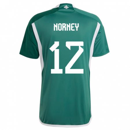 Kandiny Kinder Nordirland Rachael Norney #12 Grün Heimtrikot Trikot 24-26 T-Shirt