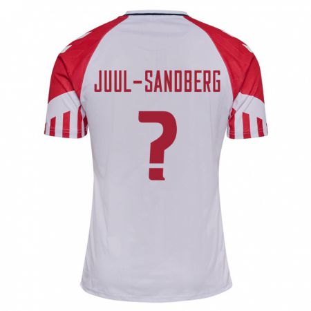 Kandiny Kinder Dänische Nikolaj Juul-Sandberg #0 Weiß Auswärtstrikot Trikot 24-26 T-Shirt