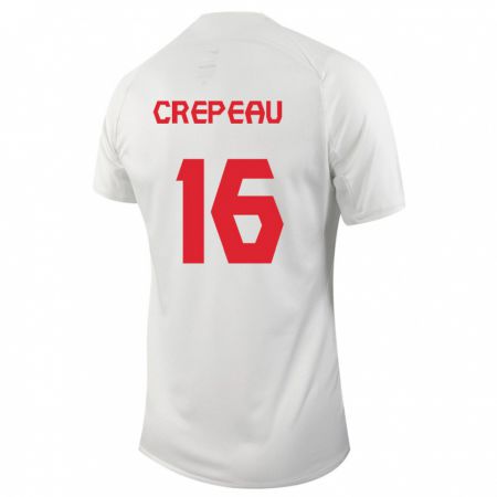 Kandiny Kinder Kanadische Maxime Crépeau #16 Weiß Auswärtstrikot Trikot 24-26 T-Shirt