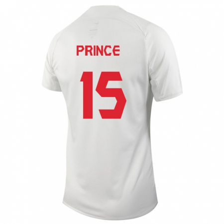 Kandiny Kinder Kanadische Nichelle Prince #15 Weiß Auswärtstrikot Trikot 24-26 T-Shirt