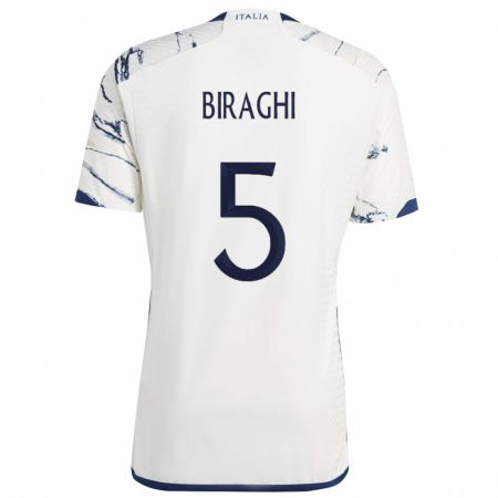 Kandiny Kinder Italienische Cristiano Biraghi #5 Grau Auswärtstrikot Trikot 24-26 T-Shirt