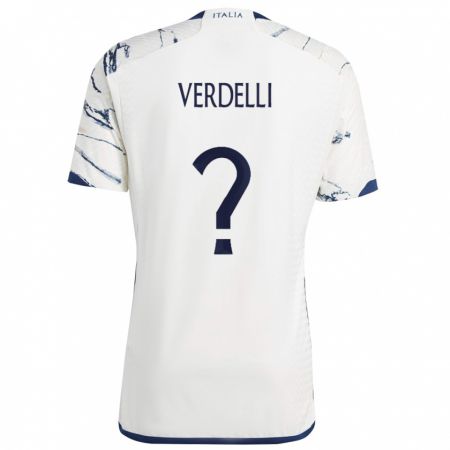 Kandiny Kinder Italienische Davide Verdelli #0 Grau Auswärtstrikot Trikot 24-26 T-Shirt