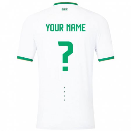 Kandiny Kinder Irische Ihren Namen #0 Weiß Auswärtstrikot Trikot 24-26 T-Shirt