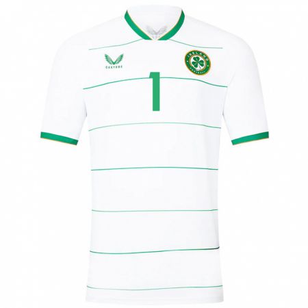 Kandiny Kinder Irische Naoisha Mcaloon #1 Weiß Auswärtstrikot Trikot 24-26 T-Shirt