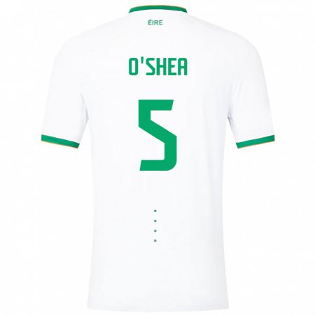 Kandiny Kinder Irische Dara O'shea #5 Weiß Auswärtstrikot Trikot 24-26 T-Shirt