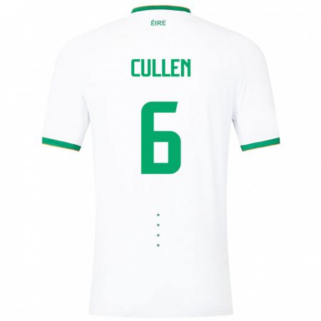 Kandiny Kinder Irische Josh Cullen #6 Weiß Auswärtstrikot Trikot 24-26 T-Shirt