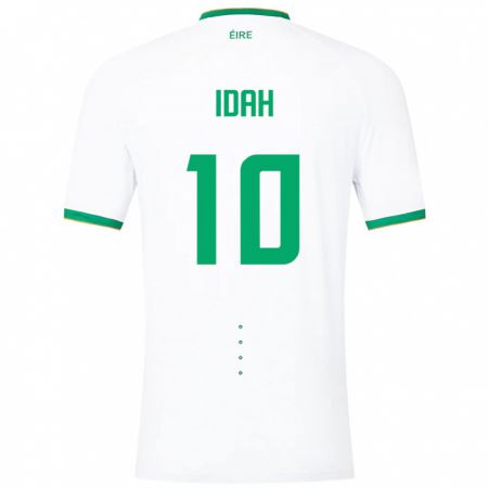 Kandiny Kinder Irische Adam Idah #10 Weiß Auswärtstrikot Trikot 24-26 T-Shirt