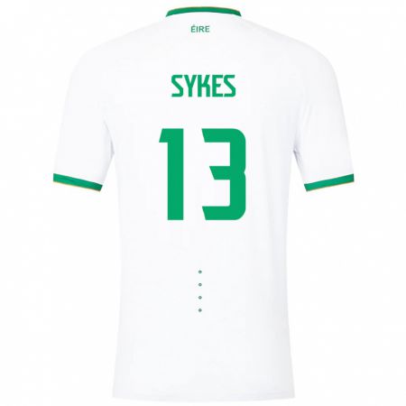 Kandiny Kinder Irische Mark Sykes #13 Weiß Auswärtstrikot Trikot 24-26 T-Shirt