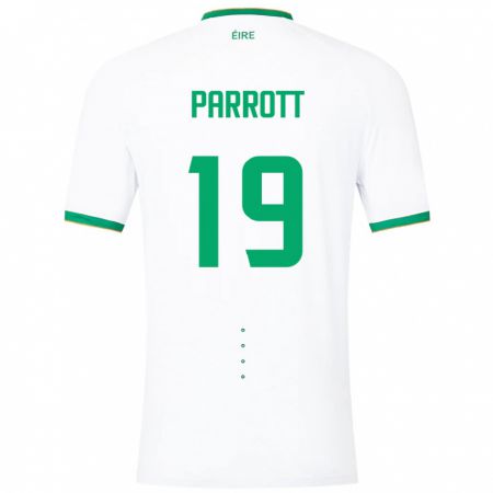 Kandiny Kinder Irische Troy Parrott #19 Weiß Auswärtstrikot Trikot 24-26 T-Shirt