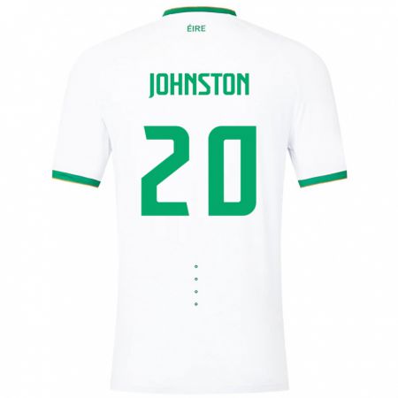 Kandiny Kinder Irische Mikey Johnston #20 Weiß Auswärtstrikot Trikot 24-26 T-Shirt