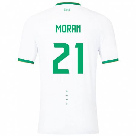 Kandiny Kinder Irische Andy Moran #21 Weiß Auswärtstrikot Trikot 24-26 T-Shirt