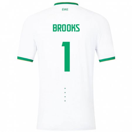 Kandiny Kinder Irische Tiernan Brooks #1 Weiß Auswärtstrikot Trikot 24-26 T-Shirt