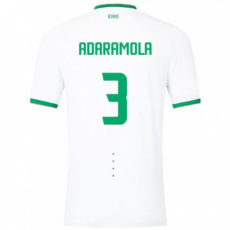 Kandiny Kinder Irische Tayo Adaramola #3 Weiß Auswärtstrikot Trikot 24-26 T-Shirt