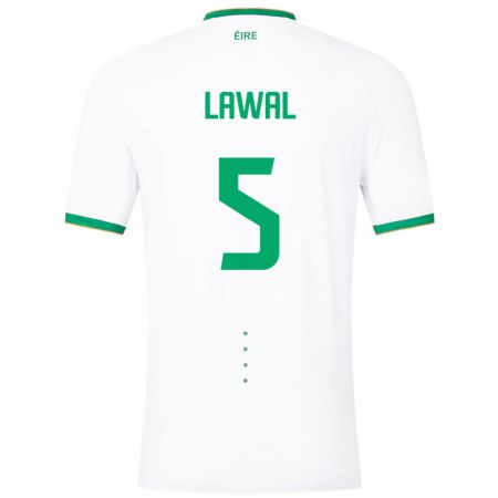 Kandiny Kinder Irische Bosun Lawal #5 Weiß Auswärtstrikot Trikot 24-26 T-Shirt