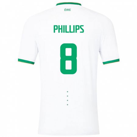 Kandiny Kinder Irische Killian Phillips #8 Weiß Auswärtstrikot Trikot 24-26 T-Shirt