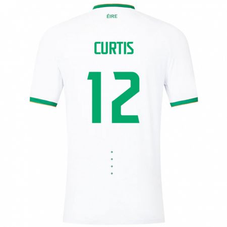 Kandiny Kinder Irische Sam Curtis #12 Weiß Auswärtstrikot Trikot 24-26 T-Shirt
