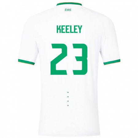 Kandiny Kinder Irische Josh Keeley #23 Weiß Auswärtstrikot Trikot 24-26 T-Shirt