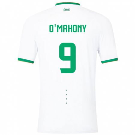 Kandiny Kinder Irische Mark O'mahony #9 Weiß Auswärtstrikot Trikot 24-26 T-Shirt