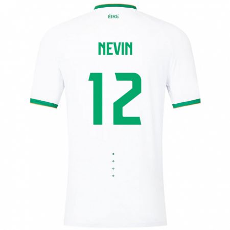 Kandiny Kinder Irische Harry Nevin #12 Weiß Auswärtstrikot Trikot 24-26 T-Shirt