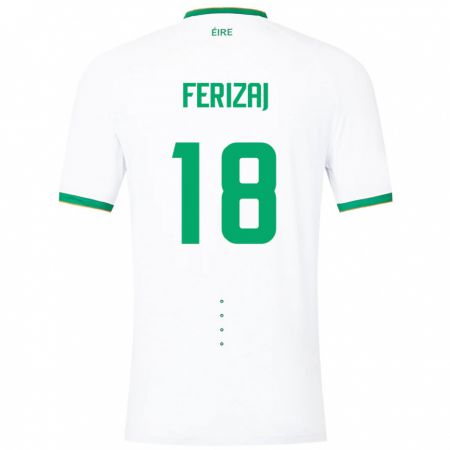 Kandiny Kinder Irische Justin Ferizaj #18 Weiß Auswärtstrikot Trikot 24-26 T-Shirt