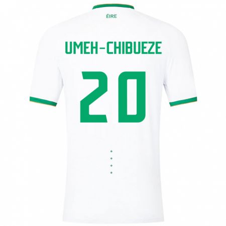Kandiny Kinder Irische Franco Umeh-Chibueze #20 Weiß Auswärtstrikot Trikot 24-26 T-Shirt