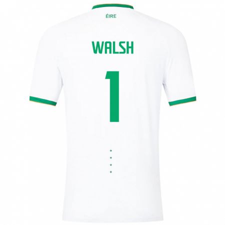Kandiny Kinder Irische Conor Walsh #1 Weiß Auswärtstrikot Trikot 24-26 T-Shirt