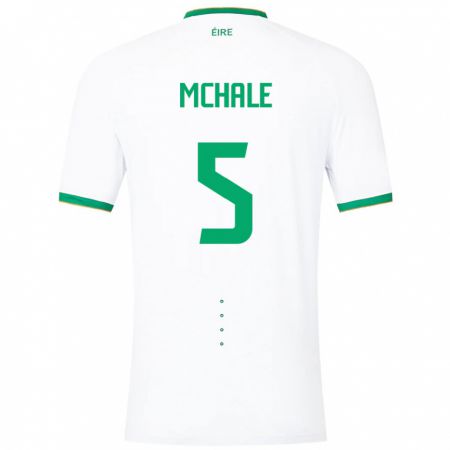 Kandiny Kinder Irische Sean Mchale #5 Weiß Auswärtstrikot Trikot 24-26 T-Shirt