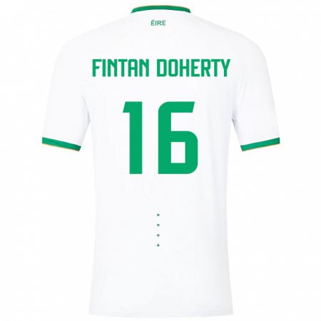 Kandiny Kinder Irische Fintan Doherty #16 Weiß Auswärtstrikot Trikot 24-26 T-Shirt