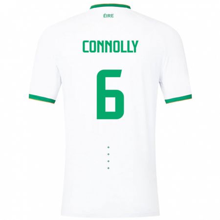 Kandiny Kinder Irische Megan Connolly #6 Weiß Auswärtstrikot Trikot 24-26 T-Shirt