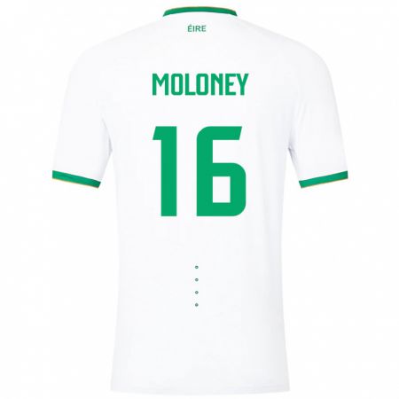 Kandiny Kinder Irische Grace Moloney #16 Weiß Auswärtstrikot Trikot 24-26 T-Shirt