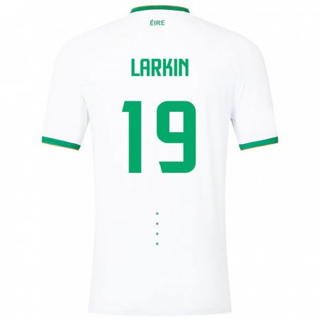 Kandiny Kinder Irische Abbie Larkin #19 Weiß Auswärtstrikot Trikot 24-26 T-Shirt