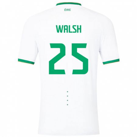 Kandiny Kinder Irische Megan Walsh #25 Weiß Auswärtstrikot Trikot 24-26 T-Shirt