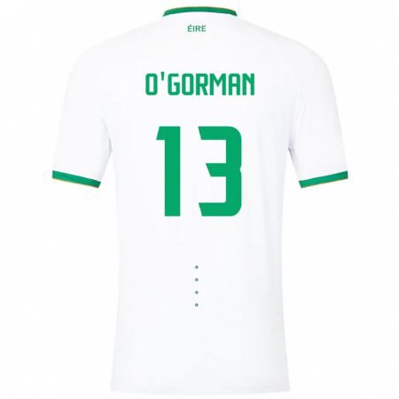 Kandiny Kinder Irische Áine O'gorman #13 Weiß Auswärtstrikot Trikot 24-26 T-Shirt