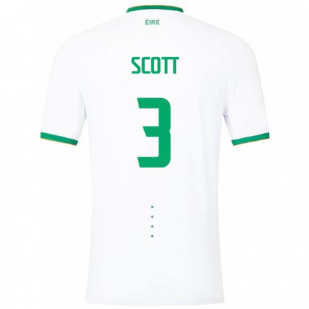 Kandiny Kinder Irische Harriet Scott #3 Weiß Auswärtstrikot Trikot 24-26 T-Shirt