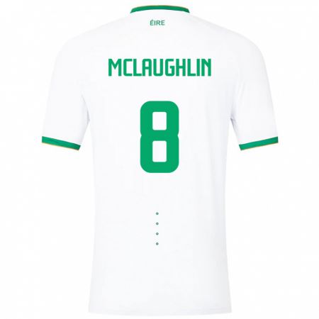 Kandiny Kinder Irische Roma Mclaughlin #8 Weiß Auswärtstrikot Trikot 24-26 T-Shirt