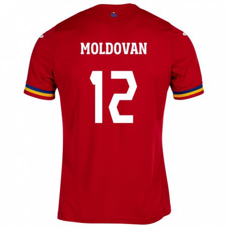 Kandiny Kinder Rumänische Horaţiu Moldovan #12 Rot Auswärtstrikot Trikot 24-26 T-Shirt