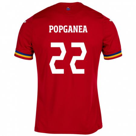 Kandiny Kinder Rumänische Mirela Pop-Ganea #22 Rot Auswärtstrikot Trikot 24-26 T-Shirt