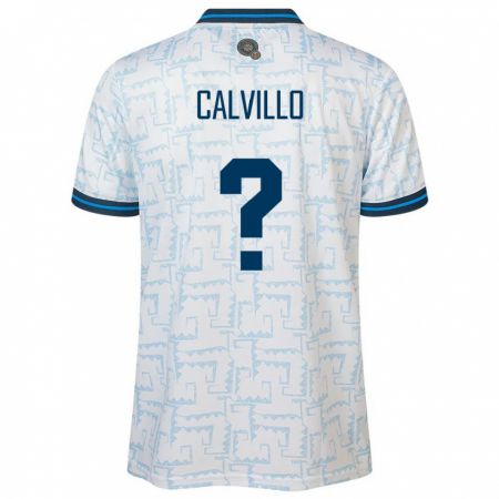 Kandiny Kinder El Salvador Eric Calvillo #0 Weiß Auswärtstrikot Trikot 24-26 T-Shirt