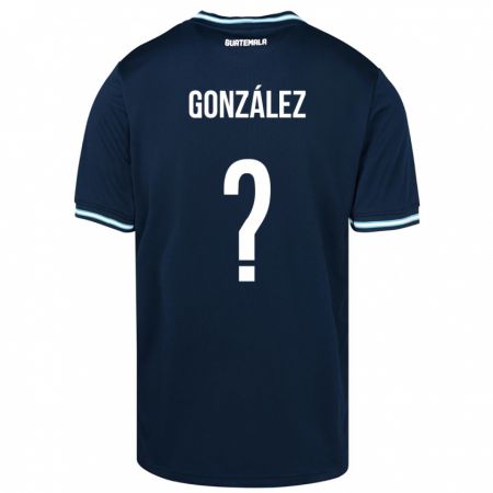 Kandiny Kinder Guatemala Erick González #0 Blau Auswärtstrikot Trikot 24-26 T-Shirt