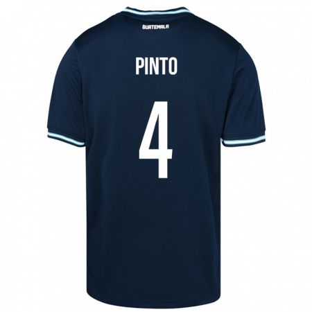 Kandiny Kinder Guatemala José Carlos Pinto #4 Blau Auswärtstrikot Trikot 24-26 T-Shirt