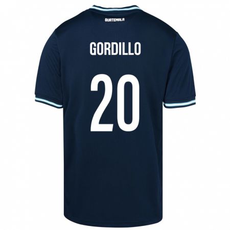 Kandiny Kinder Guatemala Gerardo Gordillo #20 Blau Auswärtstrikot Trikot 24-26 T-Shirt