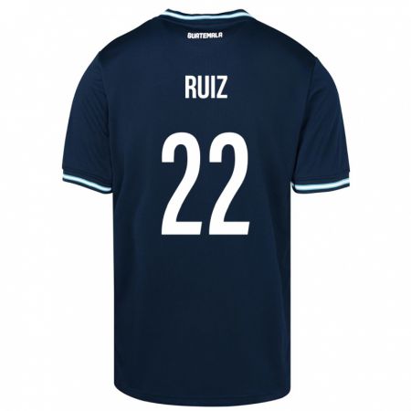 Kandiny Kinder Guatemala Kevin Ruiz #22 Blau Auswärtstrikot Trikot 24-26 T-Shirt