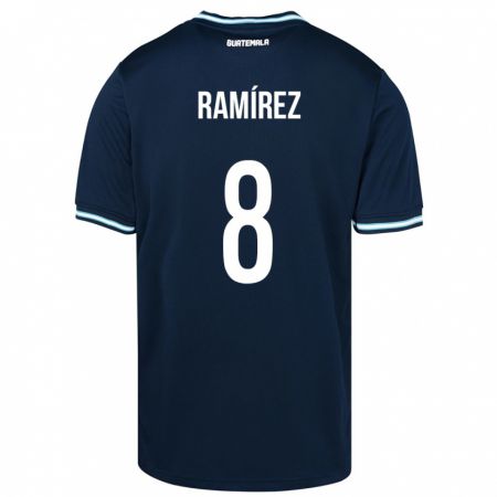 Kandiny Kinder Guatemala Dennis Ramírez #8 Blau Auswärtstrikot Trikot 24-26 T-Shirt