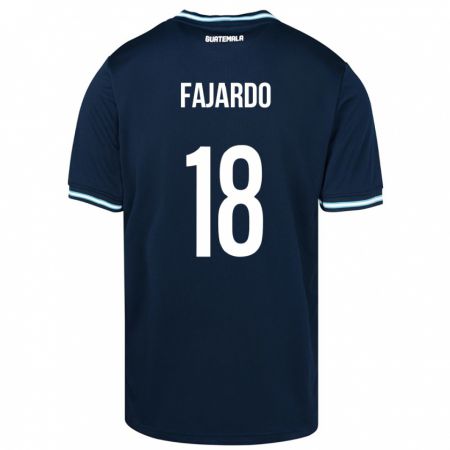 Kandiny Kinder Guatemala William Fajardo #18 Blau Auswärtstrikot Trikot 24-26 T-Shirt