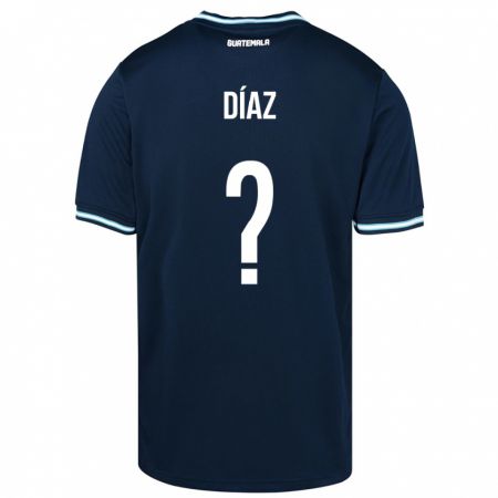 Kandiny Kinder Guatemala Hendryck Díaz #0 Blau Auswärtstrikot Trikot 24-26 T-Shirt