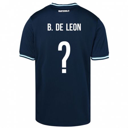 Kandiny Kinder Guatemala Brandon De Leon #0 Blau Auswärtstrikot Trikot 24-26 T-Shirt